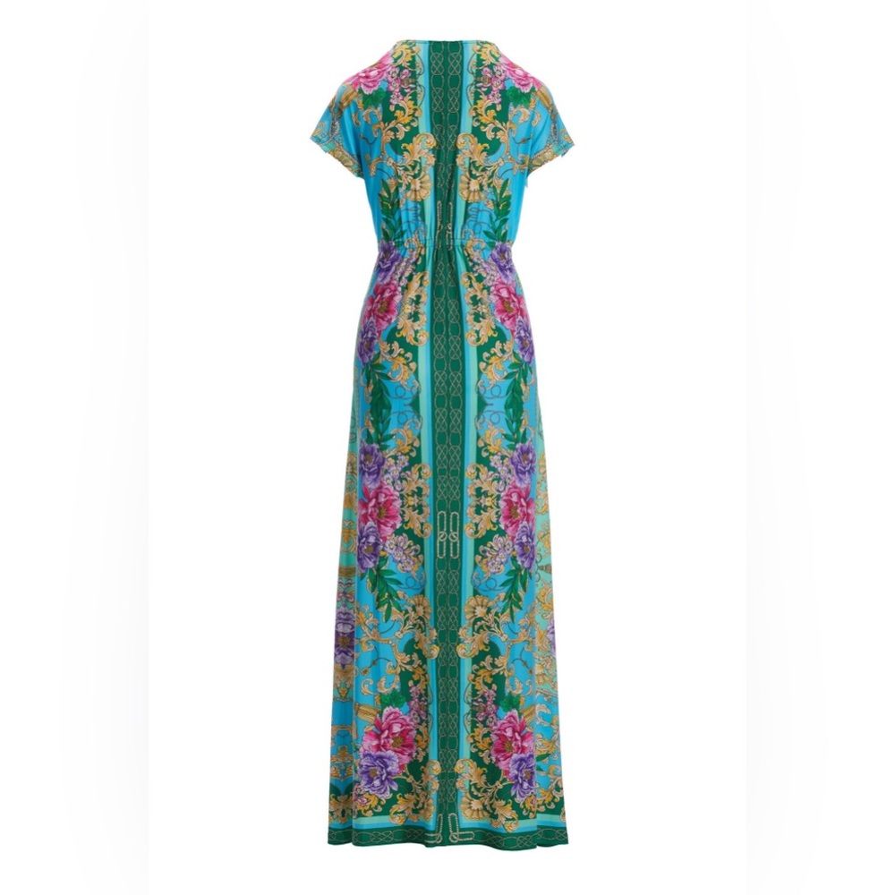 Boston Proper Floral Status Border Print Maxi Dress - Picture 3 of 9